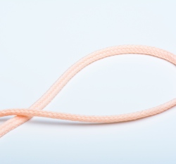 Šňůra kulatá oděvní PES 7 mm krevetová