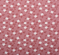 Úplet potisk drobná kvítka na starorůžové, BIO