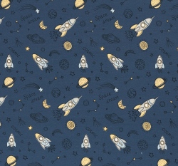 Úplet potisk rakety mezi planetami na modré