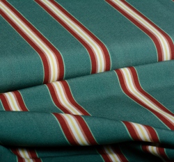 Viskóza proužky na khaki zelené