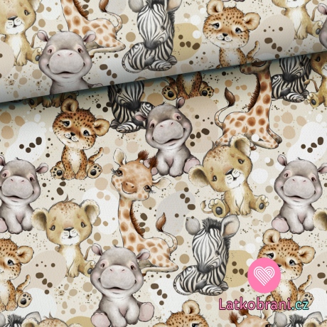 Teplákovina potisk roztomilí afričtí zvířecí kluci