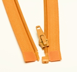 Zip spirálový dělitelný hořčicový 60cm
