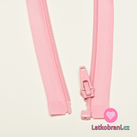 Zip spirálový dělitelný baby růžový 35cm
