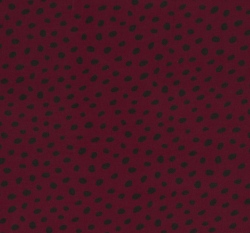 Viskóza potisk černé puntíky na bordové