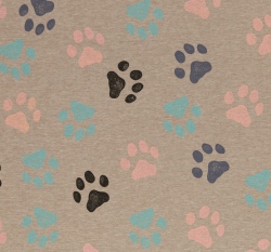 Warmkeeper potisk barevné tlapičky na béžové melange