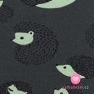 Úplet potisk ježečci v klubíčku na antracitové