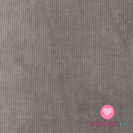 Nicky velur žebrovaný úplet šedý