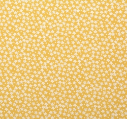 Viskóza potisk drobné květiny na hořčicové 