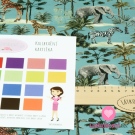 Úplet potisk zvířátka ze safari na modré 