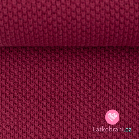 Svetrovina jednobarevná vínová, oboustranná