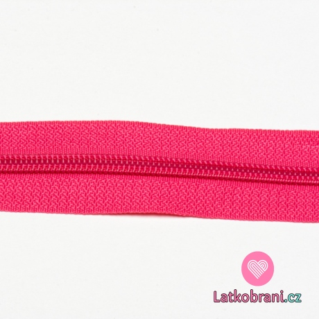 Metrážový zip spirálový 5 mm Růžová