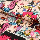 Úplet komiks žena růžová 