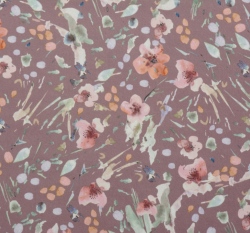 Softshell potisk barevné kvítí na růžové
