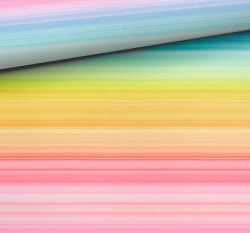 Úplet potisk proužky v barvách duhy