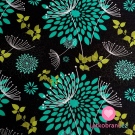 Teplákovina potisk rozfoukané chmýří pampelišky na abstraktním květinovém podkladu