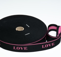 Pruženka růžový text 