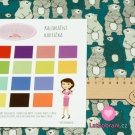 Úplet potisk lední medvědi na modrém podkladu