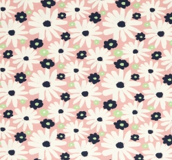 Úplet potisk květiny na starorůžové 