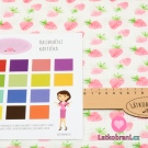 Dvojitá gázovina / mušelín jahůdky na bílé