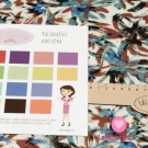 Viskóza potisk abstraktní květy na smetanové, hedvábný efekt