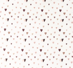 Úplet cihlovo - vínová srdíčka na bílé 