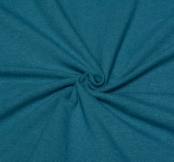 Úplet se lnem jednobarevný modrý jeans 