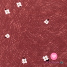 Úplet potisk bílé kytičky na cihlovo-bordové