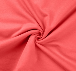 Jednobarevná teplákovina korálová růžová 