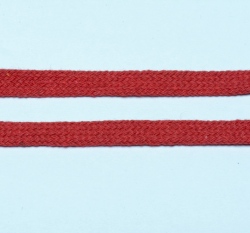Šňůra plochá 10mm Červená
