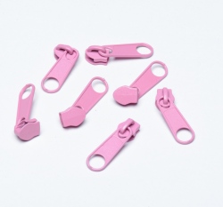 Jezdec k metrážovému zipu 5 mm Růžová