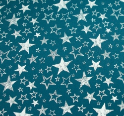 Softshell reflexní hvězdičky na petrolejové s fleecem