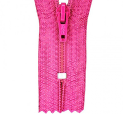 Zip spirálový nedělitelný fuchsiově růžový12 cm