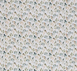 Úplet potisk zelené lístečky na smetanové