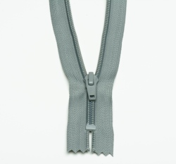 Zip spirálový nedělitelný šedý 12 cm