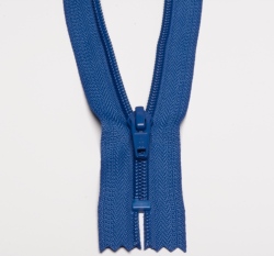 Zip spirálový nedělitelný jeansově modrý 15 cm