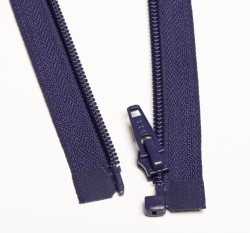 Zip spirálový dělitelný tmavší fialový 45cm