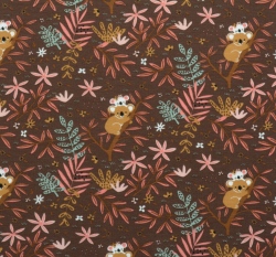 Úplet potisk koaly na stromě na hnědé, BIO