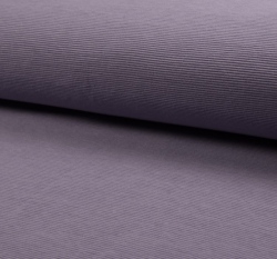 Jednobarevný úplet žebrovaný (ottoman) zaprášený fialový