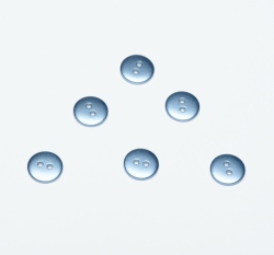 Knoflík lesklý modrý