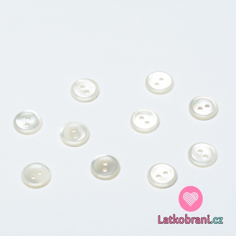 Knoflík kulatý perleťový