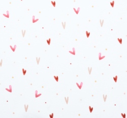 Úplet srdíčka s puntíky na bílé, BIO 