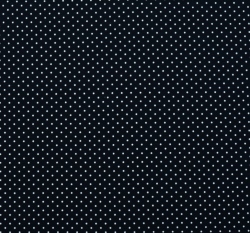 Úplet potisk pravidelný mini puntíček na temně modré