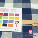 Bavlněné plátno modro - bílé kostky 