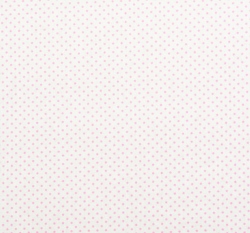 Bavlněné plátno drobné růžové puntíky na bílé 