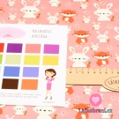 Úplet potisk králík a liška na starorůžové 