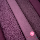 Fleece s beránkem jednobarevný bordó 