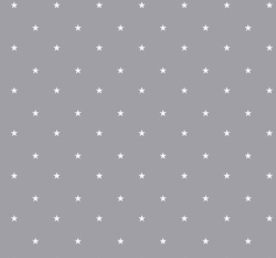 Úplet potisk bílé hvězdičky na šedé 