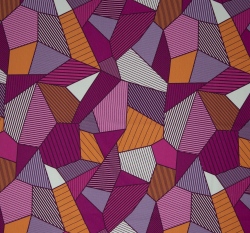 Modalová teplákovina potisk geometrické tvary do růžova