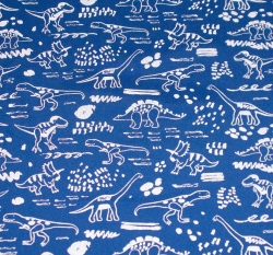 Softshell reflexní potisk dinosauři na královsky modré