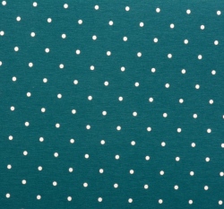 Úplet potisk bílý puntíček na lagunově modré